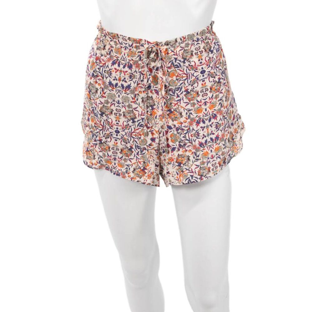 Intermix Women Bohemian Floral Drawstring Polyester Blend Shorts Size M